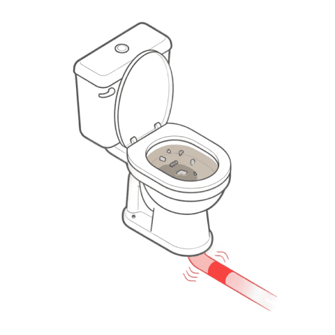 Verstopt toilet